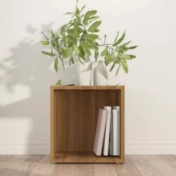 VidaXL Table d'appoint Chêne marron 33x33x34,5 cm Bois d'ingénierie -Tables d'appoint Soldes image 3 816022