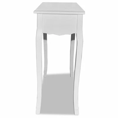 VidaXL Table de console et coiffeuse Blanc 4 VidaXL Table de console et coiffeuse Blanc – Image 4