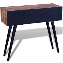 VidaXL Table console avec 3 tiroirs Bois de teck recyclé -Tables d'appoint Soldes image 4 241709