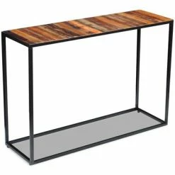 VidaXL Table console Bois de récupération massif 110 x 35 x 76 cm -Tables d'appoint Soldes image 4 243337