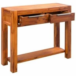 VidaXL Table console Bois d'acacia massif 86 x 30 x 75 cm -Tables d'appoint Soldes image 4 245192