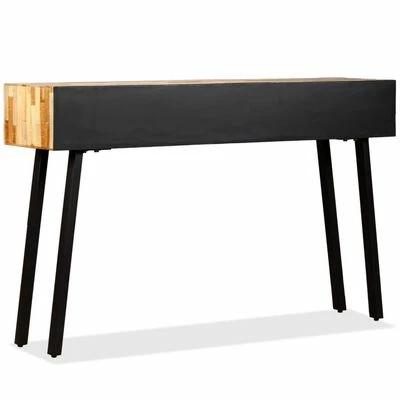 VidaXL Table console Teck massif de récupération 120 x 30 x 76 cm 4 VidaXL Table console Teck massif de récupération 120 x 30 x 76 cm – Image 4
