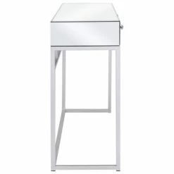 VidaXL Table console miroir Acier et verre 107 x 33 x 77 cm 9 VidaXL Table console miroir Acier et verre 107 x 33 x 77 cm -Tables d'appoint Soldes image 4 246659