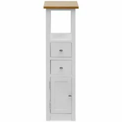 VidaXL Commode haute 26 x 26 x 94 cm Bois de chêne massif -Tables d'appoint Soldes image 4 247049