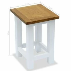 VidaXL Table d'appoint 27 x 24 x 37 cm Bois de chêne massif 7 VidaXL Table d'appoint 27 x 24 x 37 cm Bois de chêne massif -Tables d'appoint Soldes image 4 247052