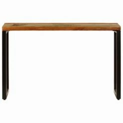 VidaXL Table console 120x35x76 cm Bois de récupération solide et acier -Tables d'appoint Soldes image 4 247335