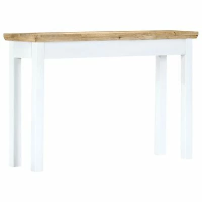 VidaXL Table console Blanc et marron 110x35x75 cm Bois manguier massif 4 VidaXL Table console Blanc et marron 110x35x75 cm Bois manguier massif – Image 4