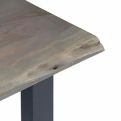VidaXL Table console Gris 115 x 35 x 76 cm Bois d'acacia massif et fer -Tables d'appoint Soldes image 4 247831