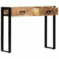 VidaXL Table console 90 x 30 x 75 cm Bois de manguier massif -Tables d'appoint Soldes image 4 247920