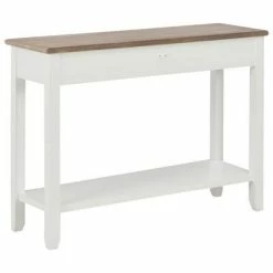 VidaXL Table console Blanc 110x35x80 cm Bois -Tables d'appoint Soldes image 4 249901