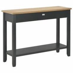 VidaXL Table console Noir 110x35x80 cm Bois -Tables d'appoint Soldes image 4 249903