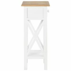 VidaXL Table d'appoint Blanc 27 x 27 x 65,5 cm Bois -Tables d'appoint Soldes image 4 280057