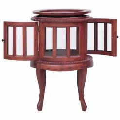 VidaXL Armoire de vitrine Marron 50x50x76 cm Bois d'acajou massif -Tables d'appoint Soldes image 4 283843