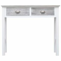 VidaXL Table console Gris 90 x 30 x 77 cm Bois -Tables d'appoint Soldes image 4 284143