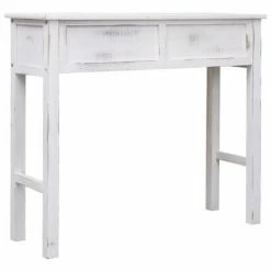 VidaXL Table console Blanc antique 90 x 30 x 77 cm Bois -Tables d'appoint Soldes image 4 284152