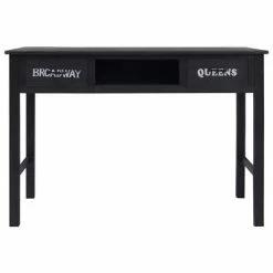 VidaXL Table console Noir 110x45x76 cm Bois -Tables d'appoint Soldes image 4 284161