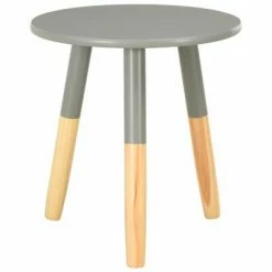 VidaXL Tables d'appoint 2 pcs Gris Pin massif -Tables d'appoint Soldes image 4 285217