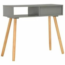 VidaXL Table console Gris 80x30x72 cm Pin massif -Tables d'appoint Soldes image 4 285218