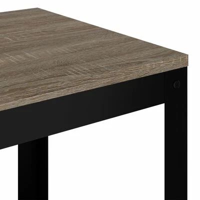 VidaXL Table d'appoint Gris et noir 40x40x45 cm MDF et fer 4 VidaXL Table d'appoint Gris et noir 40x40x45 cm MDF et fer – Image 4