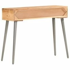 VidaXL Table console 90 x 30 x 75 cm Bois d'acacia massif -Tables d'appoint Soldes image 4 286549