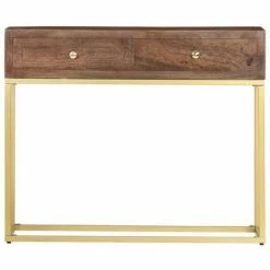 VidaXL Table console 90 x 30 x 75 cm Bois de manguier massif -Tables d'appoint Soldes image 4 286555
