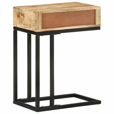 VidaXL Table d'appoint en forme d'U 45x30x61cm Bois de manguier massif 4 VidaXL Table d'appoint en forme d'U 45x30x61cm Bois de manguier massif – Image 4