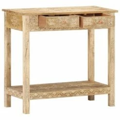 VidaXL Table console 80x35x74 cm Bois de manguier massif -Tables d'appoint Soldes image 4 320379