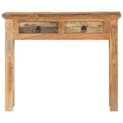 VidaXL Table console 90,5x30x75 cm Bois d'acacia et de récupération -Tables d'appoint Soldes image 4 320381