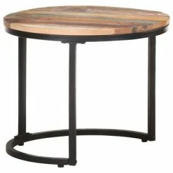 VidaXL Tables d'appoint 3 pcs Bois de récupération massif -Tables d'appoint Soldes image 4 320688
