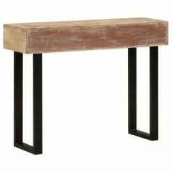 VidaXL Table console 100x30x75 cm Bois de manguier massif -Tables d'appoint Soldes image 4 320823