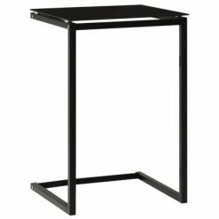 VidaXL Table d'appoint Noir 40x40x60 cm Verre trempé -Tables d'appoint Soldes image 4 322784