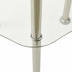 VidaXL Table d'appoint 2 niveaux Transparent 38x38x50 cm Verre trempé 9 VidaXL Table d'appoint 2 niveaux Transparent 38x38x50 cm Verre trempé -Tables d'appoint Soldes image 4 322790