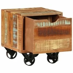 VidaXL Table d'appoint 40x40x55 cm Bois de récupération massif -Tables d'appoint Soldes image 4 328410