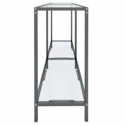 VidaXL Table console Transparent 140x35x75,5 cm Verre trempé -Tables d'appoint Soldes image 4 331694