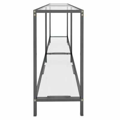 VidaXL Table console Transparent 160x35x75,5 cm Verre trempé 4 VidaXL Table console Transparent 160x35x75,5 cm Verre trempé – Image 4