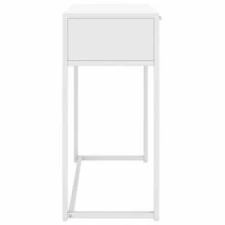 VidaXL Table console Blanc 72x35x75 cm Acier 9 VidaXL Table console Blanc 72x35x75 cm Acier -Tables d'appoint Soldes image 4 335890