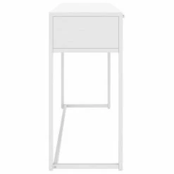 VidaXL Table console Blanc 106x35x75 cm Acier 9 VidaXL Table console Blanc 106x35x75 cm Acier -Tables d'appoint Soldes image 4 335893