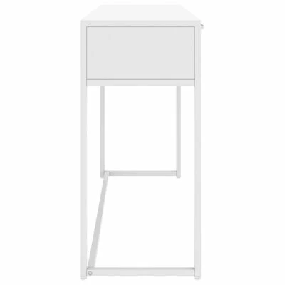VidaXL Table console Blanc 106x35x75 cm Acier 4 VidaXL Table console Blanc 106x35x75 cm Acier – Image 4