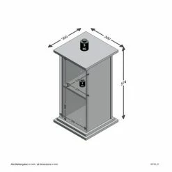 FMD Table d'appoint avec porte 57,4 cm Sombre de style ancien 7 FMD Table d'appoint avec porte 57,4 cm Sombre de style ancien -Tables d'appoint Soldes image 4 429453