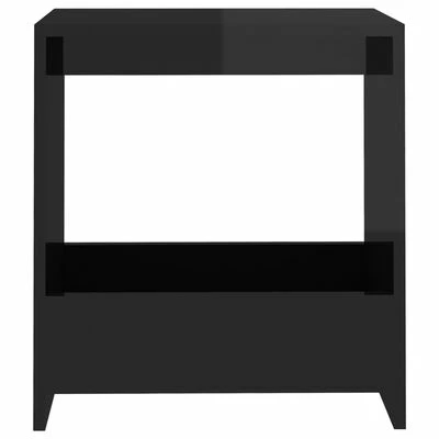 VidaXL Table d'appoint Noir brillant 50x26x50 cm Aggloméré 4 VidaXL Table d'appoint Noir brillant 50x26x50 cm Aggloméré – Image 4