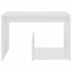 VidaXL Table d'appoint Blanc 59x36x38 cm Aggloméré -Tables d'appoint Soldes image 4 806696