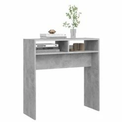 VidaXL Table console Gris béton 78x30x80 cm Aggloméré -Tables d'appoint Soldes image 4 808300