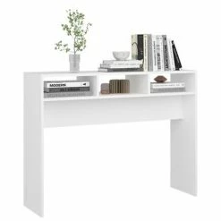 VidaXL Table console Blanc 105x30x80 cm Aggloméré -Tables d'appoint Soldes image 4 808305