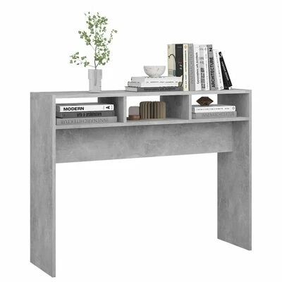 VidaXL Table console Gris béton 105x30x80 cm Aggloméré 4 VidaXL Table console Gris béton 105x30x80 cm Aggloméré – Image 4