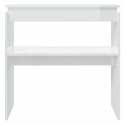 VidaXL Table console Blanc brillant 80x30x80 cm Aggloméré -Tables d'appoint Soldes image 4 808320