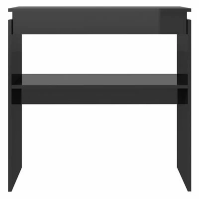 VidaXL Table console Noir brillant 80x30x80 cm Aggloméré 4 VidaXL Table console Noir brillant 80x30x80 cm Aggloméré – Image 4
