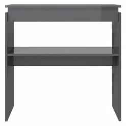 VidaXL Table console Gris brillant 80x30x80 cm Aggloméré -Tables d'appoint Soldes image 4 808322