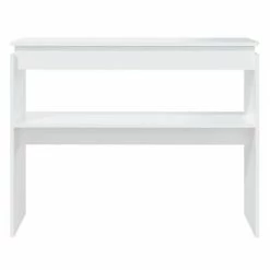VidaXL Table console Blanc 102x30x80 cm Aggloméré -Tables d'appoint Soldes image 4 808323