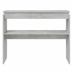 VidaXL Table console Gris béton 102x30x80 cm Aggloméré 9 VidaXL Table console Gris béton 102x30x80 cm Aggloméré -Tables d'appoint Soldes image 4 808327