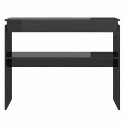 VidaXL Table console Noir brillant 102x30x80 cm Aggloméré 9 VidaXL Table console Noir brillant 102x30x80 cm Aggloméré -Tables d'appoint Soldes image 4 808330